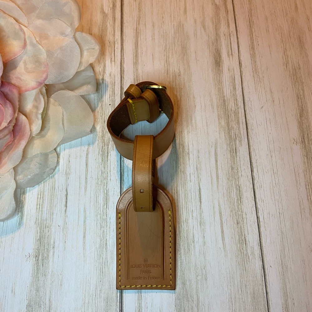 Louis Vuitton Vachetta Luggage Tag and Poignet Set